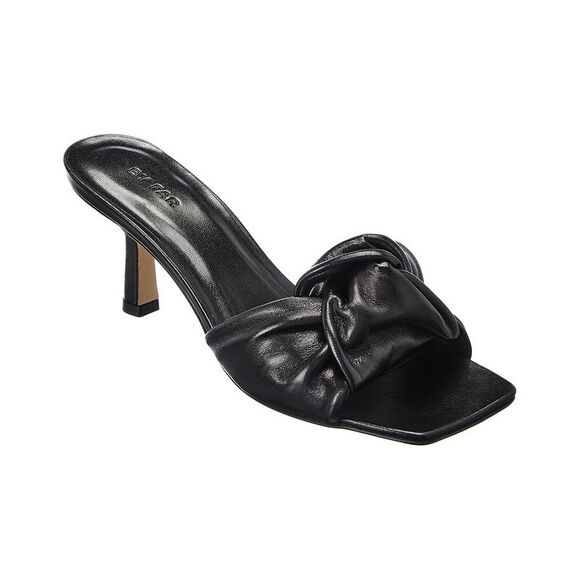 By Far Lana Leather Sandal, Black